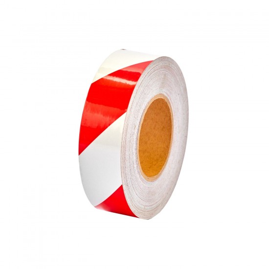 KIRMIZI BEYAZ REFLEKTİF BANT (5 CM)