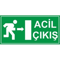 ACİL CIKIŞ LEVHASI 12X24 CM