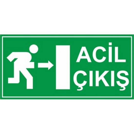 ACİL CIKIŞ LEVHASI 12X24 CM