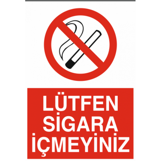 LÜTFEN SİGARA İÇMEYİNZ 25X35