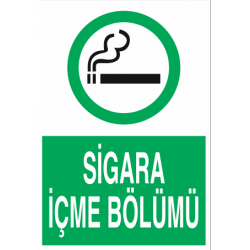 SİGARA İÇME BÖLÜMÜ 25X35CM