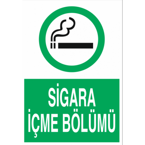 SİGARA İÇME BÖLÜMÜ 25X35CM