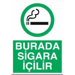 BURADA SİGARA İÇİLİR 25X35CM