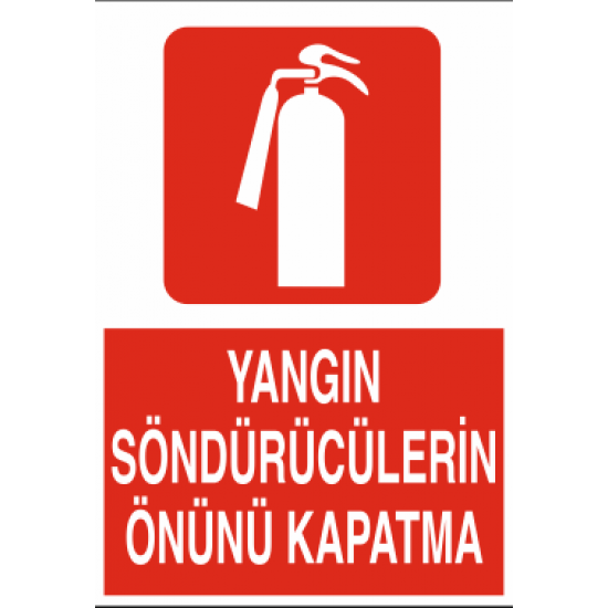 YANGIN SÖNDÜRÜCÜLERİN ÖNÜNÜ KAPATMA 25X35CM
