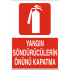 YANGIN SÖNDÜRÜCÜLERİN ÖNÜNÜ KAPATMA 25X35CM