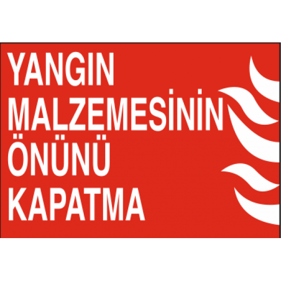 YANGIN MALZEMESİNİN ÖNÜNÜ KAPATMA 35X25CM