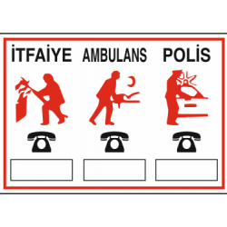 İTFAİYE AMBULANS POLİS 32X25CM