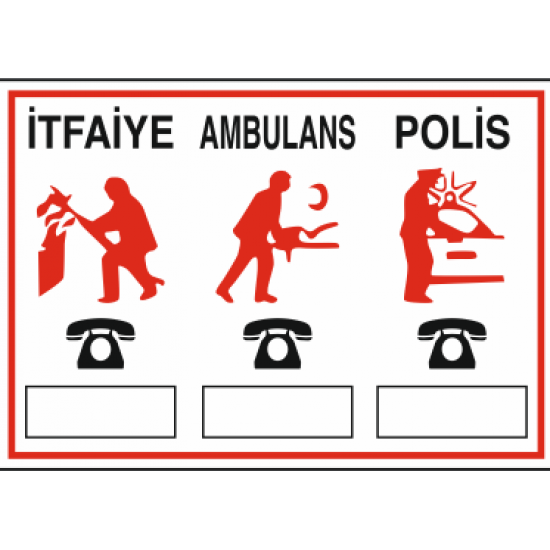 İTFAİYE AMBULANS POLİS 32X25CM