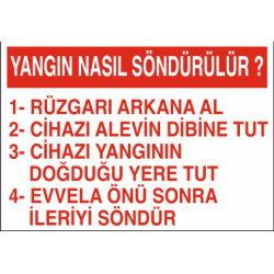 YANGIN NASIL SÖNDÜRÜLÜR? 35X25CM