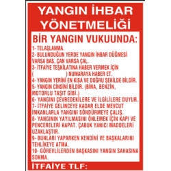 YANGIN İHBAR YÖNETMELİĞİ 25X35CM