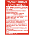 YANGIN İHBAR YÖNETMELİĞİ 25X35CM