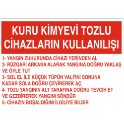 KURU KİMYEVİ TOZLU CİHAZLARIN KULLANILIŞI 35X25CM