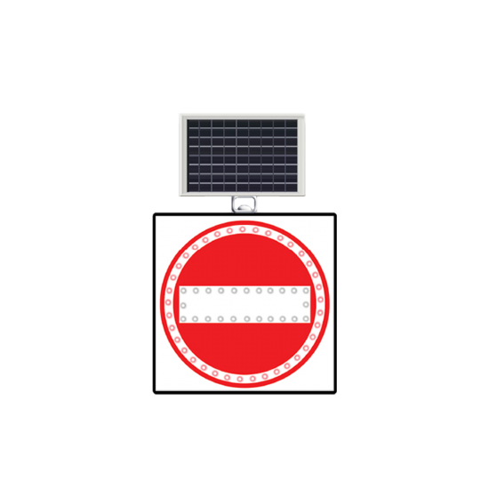 GÜNEŞ ENERJİLİ(SOLAR) LEDLİ GİRİLMEZ LEVHASI 60 x 60 CM