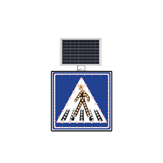 GÜNEŞ ENERJİLİ(SOLAR) LEDLİ MAVİ YAYA GEÇİDİ 60 x 60 CM