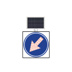 GÜNEŞ ENERJİLİ(SOLAR) LEDLİ SOLA MECBURİ YÖN 60 x 60 CM