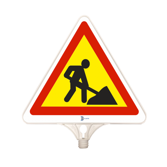 LNT 9209 YOLDA ÇALIŞMA VAR TABELASI (SARI) (ÇİFT TARAFLI)