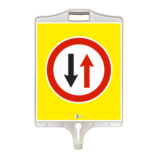 LNT 9303 DİKKAT İKİ YÖNLÜ TRAFİK TABELASI (ÇİFT TARAFLI)