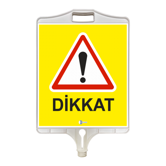 LNT 9304 DİKKAT UYARI TABELASI (ÇİFT TARAFLI)