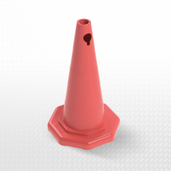 50 cm PVC Trafik Konisi (Reflektifsiz) - Sekizgen