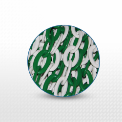 8mmx 25m Plastik Zincir - (Yeşil/Beyaz)