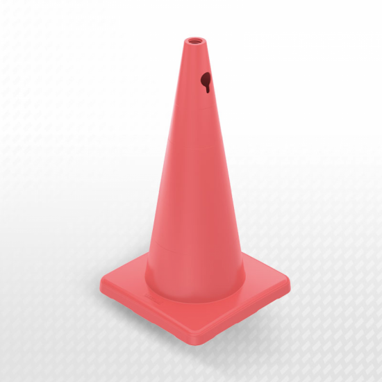 70 cm PVC Trafik Konisi (Reflektifsiz) - Dörtgen