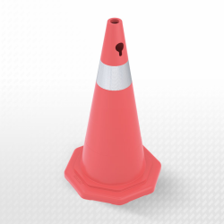 70 cm PVC Trafik Konisi (Tek reflektifli) - Sekizgen