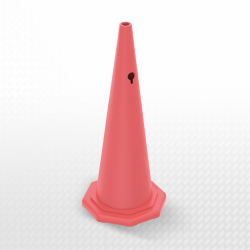 90 cm PVC Trafik Konisi (Reflektifsiz) - Sekizgen